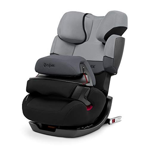 Cybex Silver Pallas Fix: 2-in-1 Child's Car Seat, Adjustable Impact Safety Shield, ISOFIX Compatible, Group 1/2/3 (9-36 kg), From Approx. 9 Months to Approx. 12 Years, Cobblestone