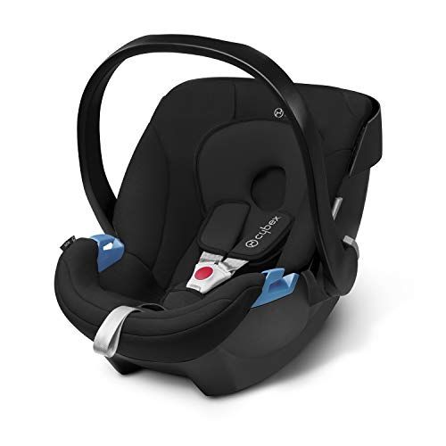 Cybex Silver Aton Infant: Incl. Newborn Insert, Ultra lightweight and spacious, Group 0+ (0-13 kg), From Birth to Approx. 18 Months, Pure Black