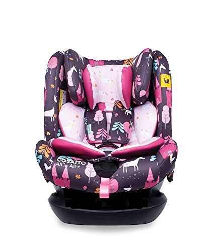 Cosatto All in All + Baby to Child Car Seat: Group 0+123, 0-36 kg, 0-12 years, ISOFIX, Extended Rear Facing, Anti-Escape, Reclines (Unicorn Land)