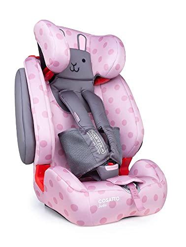 Cosatto Judo Child Car Seat: Group 1/2/3, 9-36 kg, 9 months-12 years, ISOFIX, Forward Facing, Removable Harness, Reclines (Bunny Buddy)