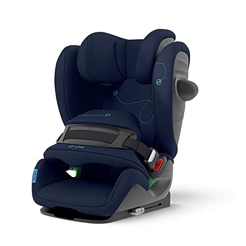 Cybex Gold Pallas G i-Size: Child's Car Seat, Removable impact shield (up to 21kg), Converts to High Back Booster, Group 1/2/3 (9-50 kg), From Approx. 15 Months to 12 Years, Navy Blue