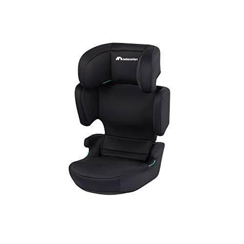 Bebeconfort Road Safe i-Size Booster Seat: i-Size Car Seat, Seat Belt Installation, 15-36 kg, 100-150 cm, Full Black