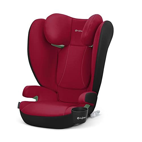 Cybex Silver B2 i-Fix: With Drink Holder, For Cars With and Without ISOFIX, From Approx. 15-50 kg, From Approx. 3 to 12 Years, Dynamic Red