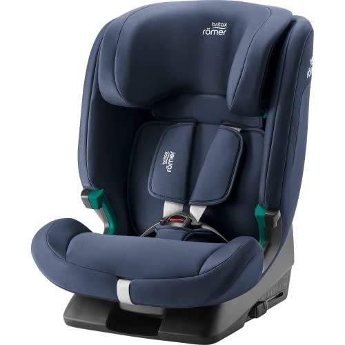 Britax Römer EvolvaFix: Car Seat with ISOFIX, Child from 76 to 150 cm (i-Size), from 15 Months to 12 Years, Moonlight Blue